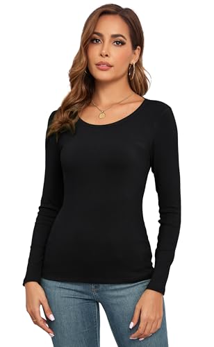Qzzater Women's Long Sleeve T-Shirt Comfy Underscrub Tee